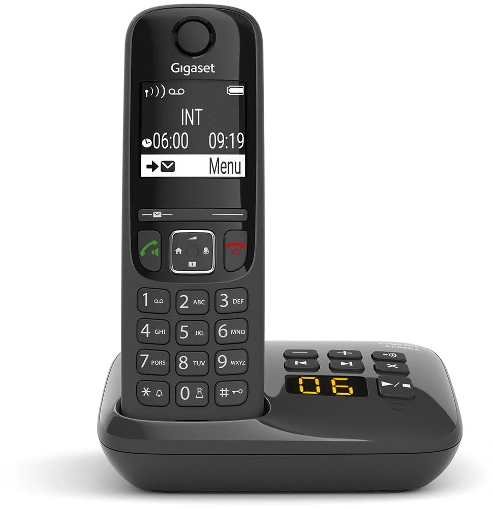 S30852-H2836-M201 Р/Телефон Dect Gigaset AS690A  черный автооветчик АОН