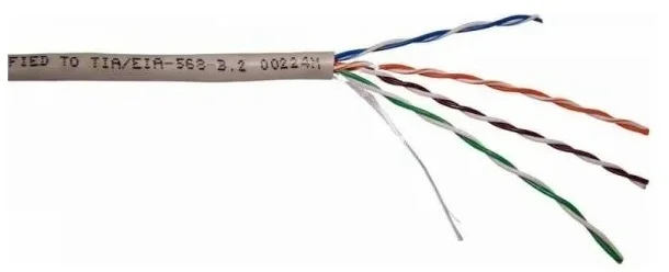Кабель информационный Lanmaster TWT-5EUTP-XS/100 кат.5E UTP 4 пары 25AWG HDPE внутренний 100м серый