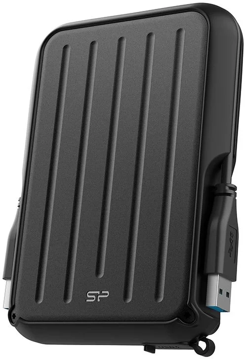 Внешний жесткий диск 5.0Tb Silicon Power Armor A66  SP050TBPHD66LS3K Черный (USB3.2, прорезиненный, противоударный MIL-STD-810G, пыле-влагозащищенный IPX4)