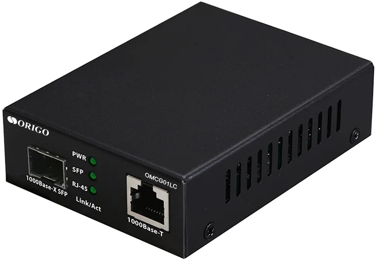 медиаконвертер ORIGO Автономный медиаконвертер, 1000Base-T / 1000Base-X SFP