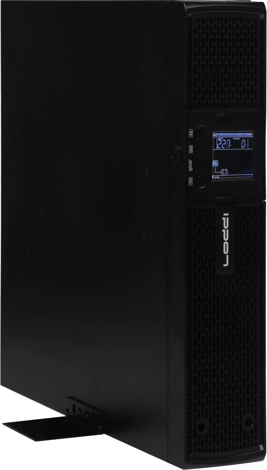 ИБП Ippon - RTB 1000 ВА/900 Вт, On-Line, in (1xIEC-320 C14), 8xIEC-320 C13, LCD, Rack, 2U, цвет чёрный, 2028477