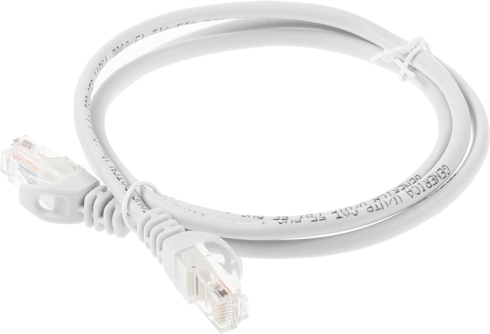 Патч-корд ITK - GENERICA, UTP, кат. 5e, 2 x RJ-45, RJ-45 - RJ-45, 100 МГц, ПВХ, серый, 1 м, PC01-C5EU-1M-G