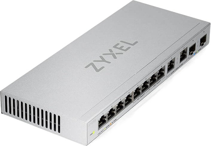 XGS1010-12-ZZ0102F - Unmanaged Multi-Gigabit Switch Zyxel XGS1010-12, 8xRJ-45: 1G, 2xRJ-45: 1/2.5G, 2xSFP+, desktop, fanless