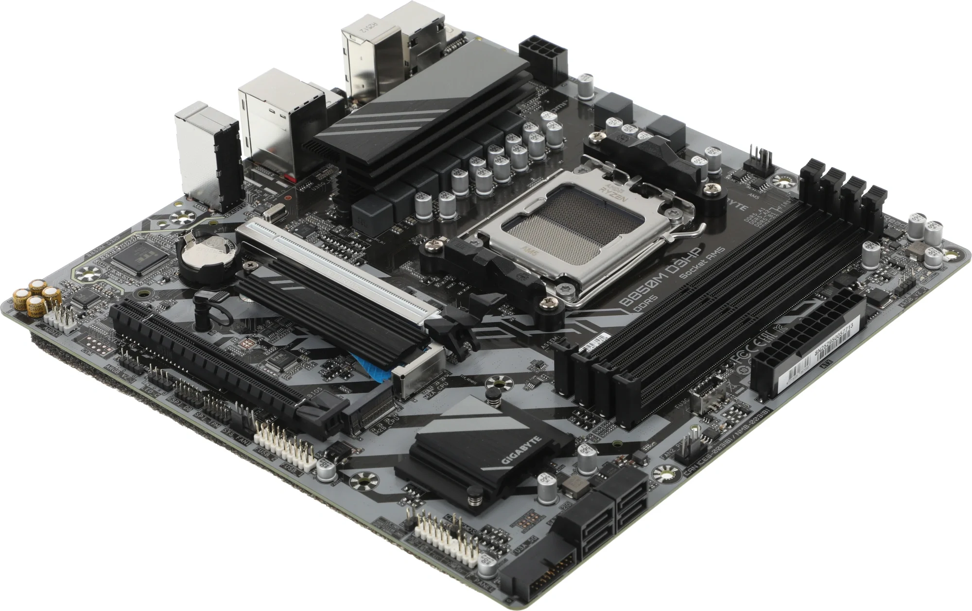 Материнская плата Gigabyte B850M D3HP, AM5, AMD B850, 4xDDR5, 4xSATA, 2xM.2, 1xPCIe 5.0 x16, 1xPCIe 3.0 x4, 1xHDMI, 2xDP, 1x 1Gb LAN, 3xUSB-A 3.2 Gen 1, 2xUSB-A 2.0, 1xUSB-C 3.2 Gen 1, 3x3.5 мм, 7.1, mATX