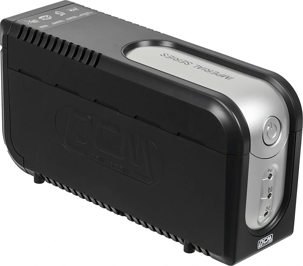 Источник бесперебойного питания Powercom Back-UPS IMPERIAL, Line-Interactive, 625VA/375W, Tower, 5*IEC320-C13 (2 surge & 3 batt), USB (507304)