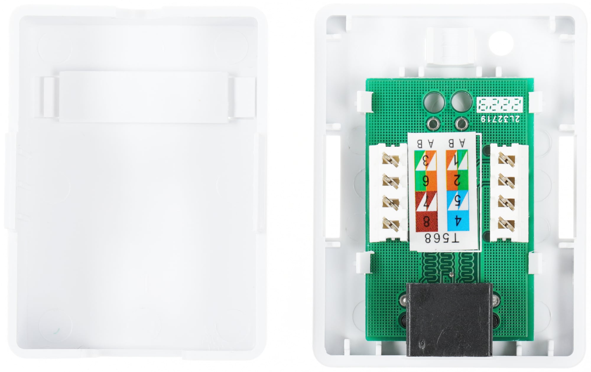 Розетка Lanmaster TWT-SM1-45-WH RJ45 1 кат.5E бел. (упак.:1шт)