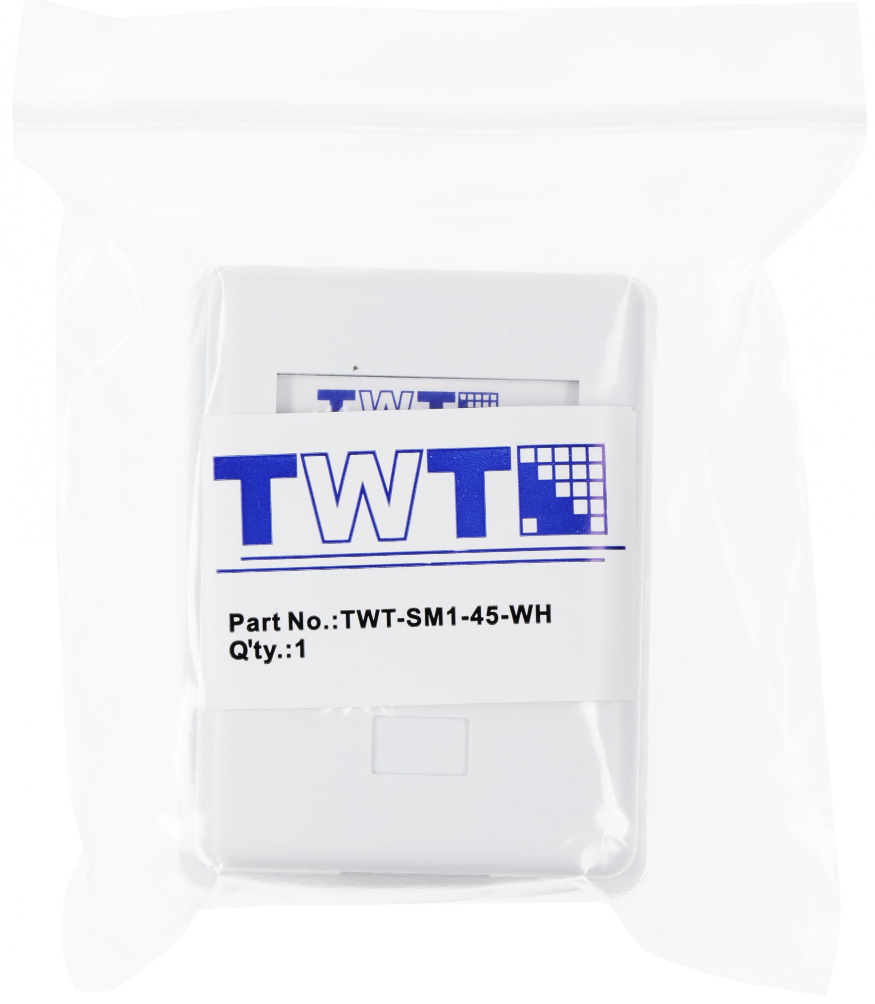 Розетка Lanmaster TWT-SM1-45-WH RJ45 1 кат.5E бел. (упак.:1шт)