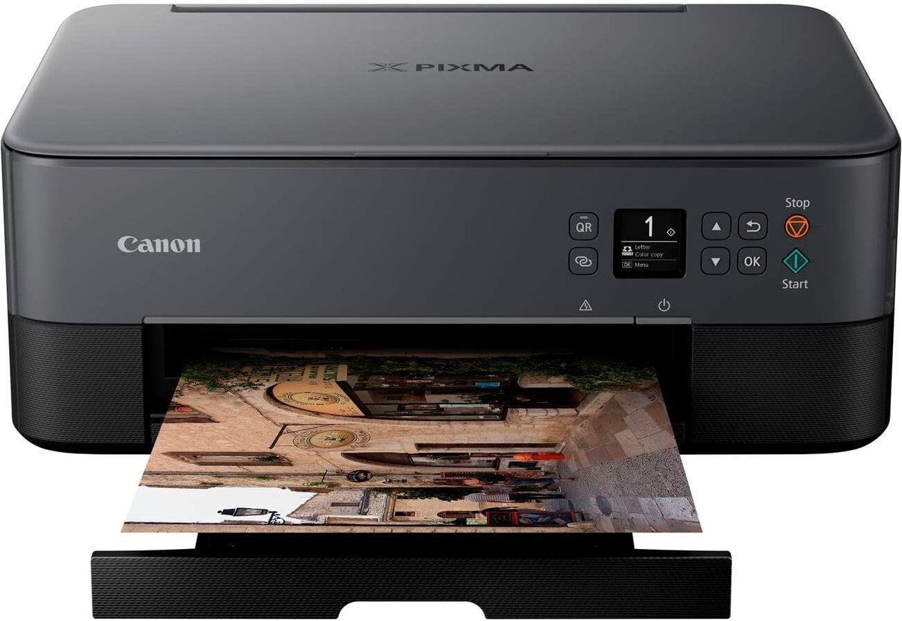 МФУ Струйное Canon Pixma TS5340, A4, цветное, печ. 13 стр/мин (ч/б) 6.8 стр/мин (цвет), 4800x1200 dpi (принтер) 2400x1200 dpi (сканер), USB; Wi-Fi