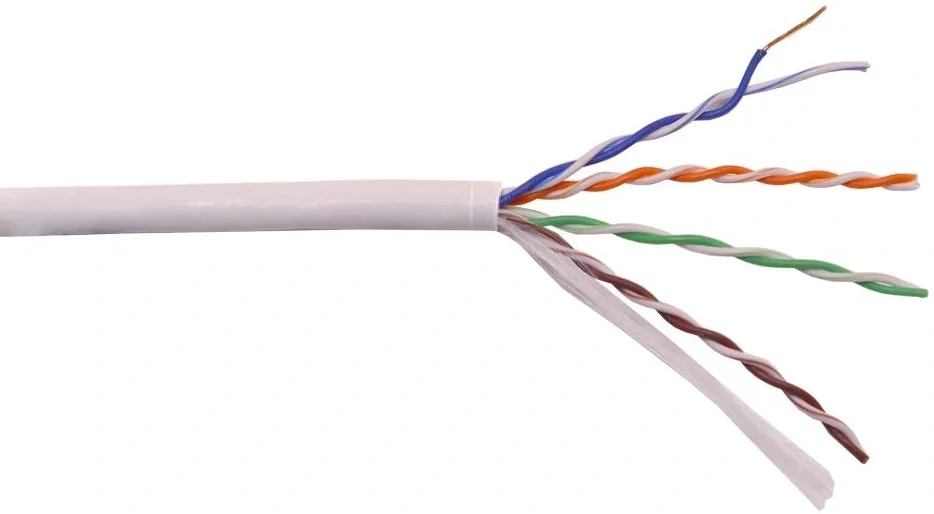 LAN-5EUTP-HFLT-GY Кабель витая пара Lanmaster U/UTP 4 пар. кат. 5е AWG24 LSZH нг(A)-HF 1м (бухта 305м) внутренний цвет: серый