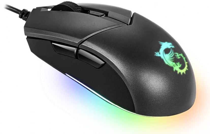 Мышь  проводная Gaming Mouse MSI Clutch GM11, Wired, DPI 5000, symmetrical design, RGB lighting, Black