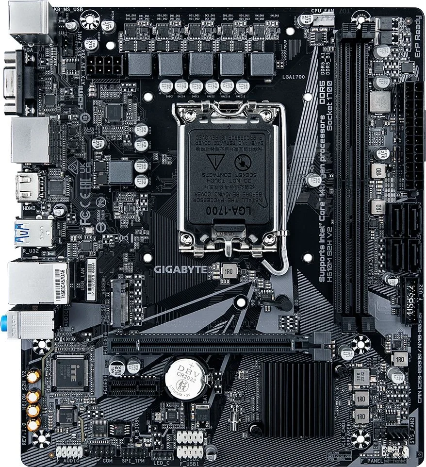Материнская плата Gigabyte H610M S2H V2, LGA 1700, DDR5, mATX