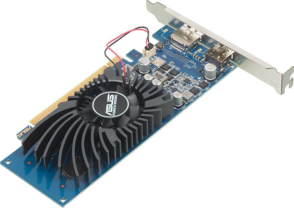 Видеокарта Asus NVIDIA - GeForce GT 1030, PCI-E 3.0 16x, GDDR5 2GB 64bit, 1x HDMI, 1x DP, max 4096 x 2160 (4K), 169мм, Full Height, GT1030-2G-BRK