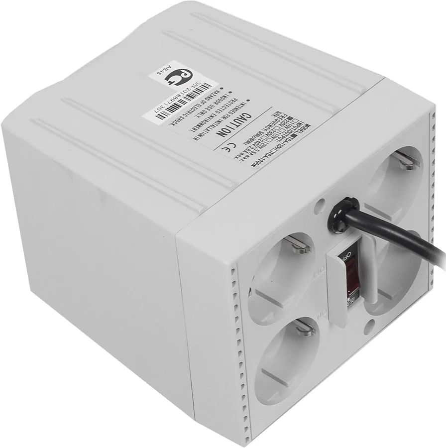 Стабилизаторы напряжения электрического тока Powercom Voltage Regulator, 1200VA, White, Schuko (95255)