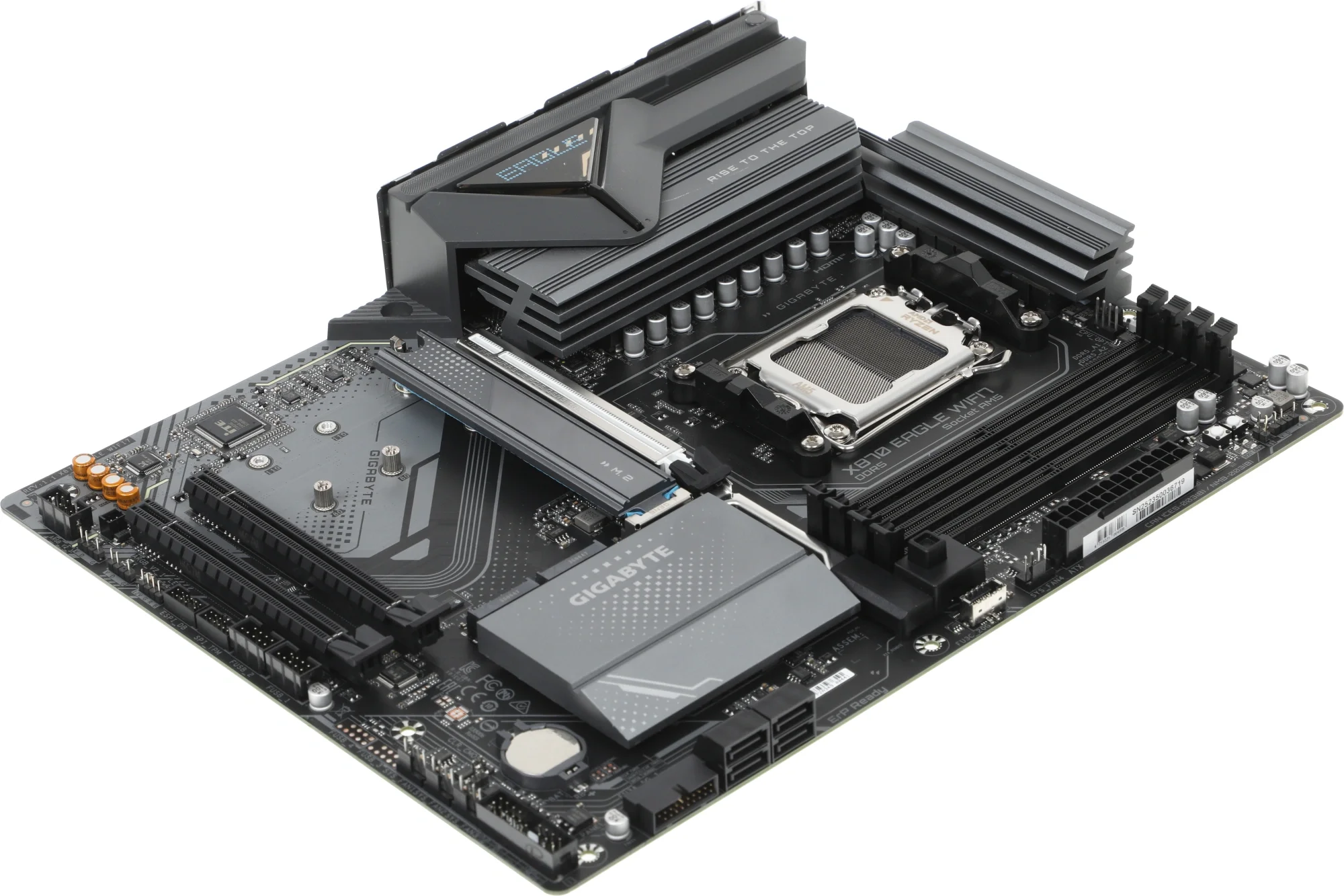 Материнская плата Gigabyte X870 EAGLE WIFI7, AM5, AMD X870, 4xDDR5, 4xSATA, 3xM.2, 1xPCI-E 5.0 x16, 2xPCI-E 3.0 x1, 1xHDMI, 1xUSB-C (DP), 1x 2.5Gb LAN, 4xUSB-A 2.0, 3xUSB-A 3.2 Gen 1, 1xUSB-A 3.2 Gen 2, 2xUSB-C 3.2 Gen 2 (USB4), 3x3.5 мм, 7.1, ATX