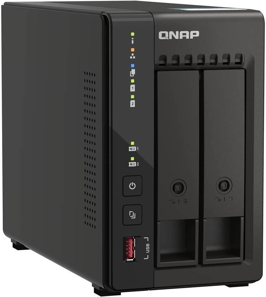 СХД QNAP TS-253E-8G, 2×SATA, Intel Celeron J6412, 8ГБ, 2×2.5GbE