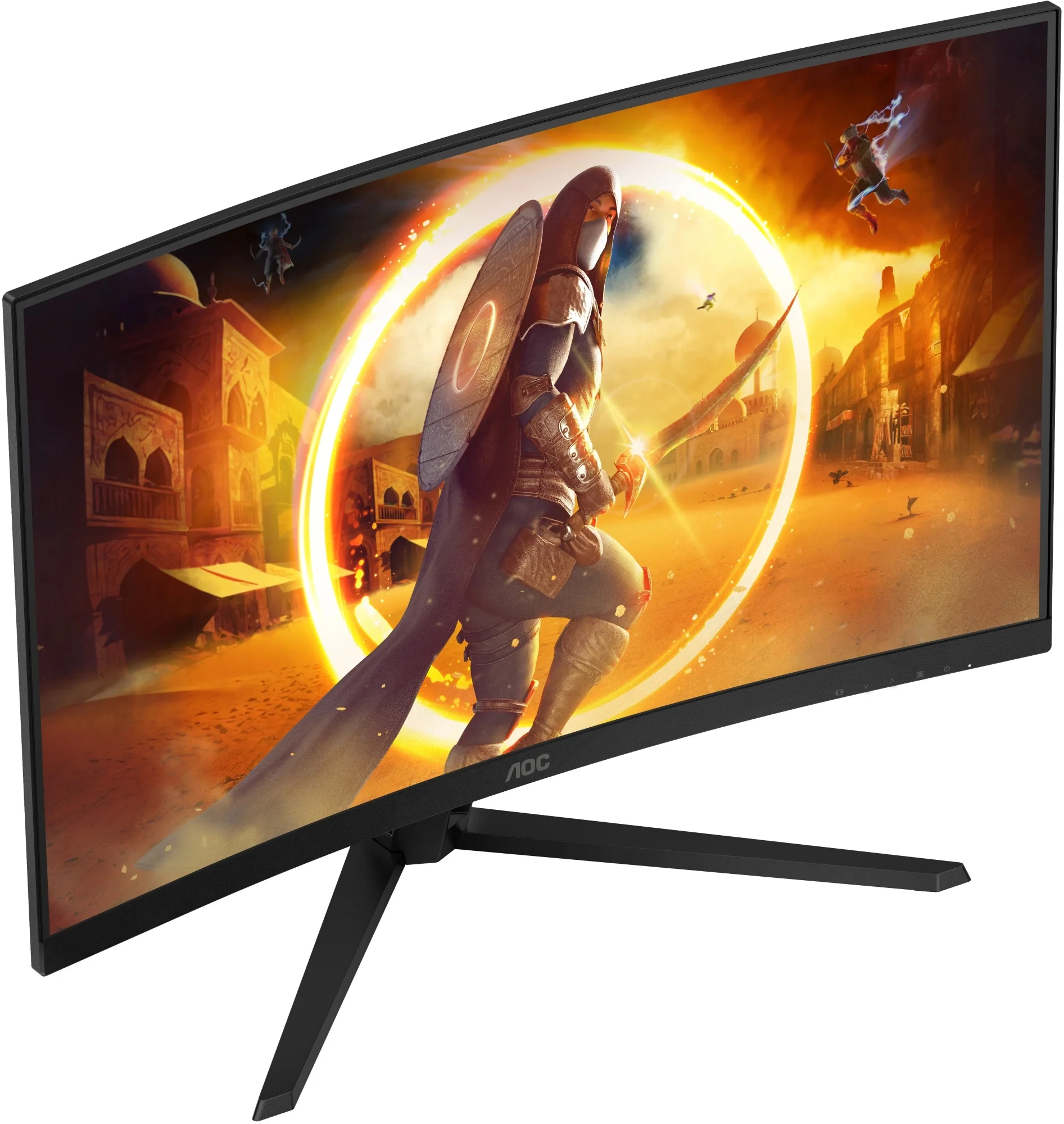 Монитор 31.5" AOC CQ32G4VE Curved VA, 2560x1440, 180Hz, 1ms, 300сd/m, 3500:1, HDR10 | 2xHDMI(2.0), DP(1.4) | InPSU, Vesa 100, Black/Grey