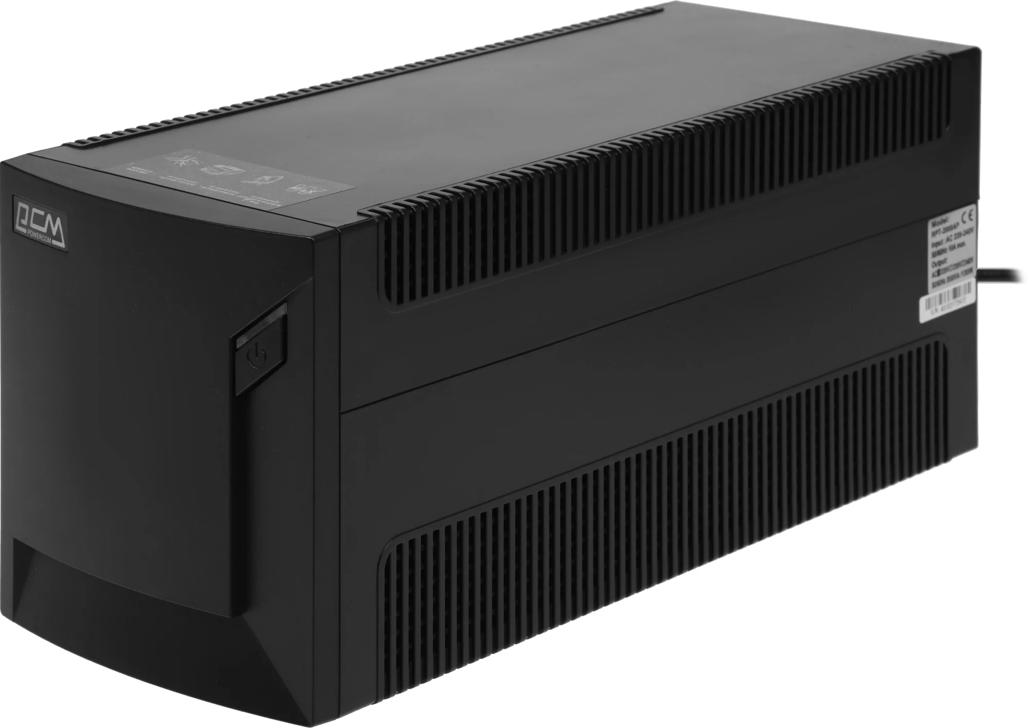 Источник бесперебойного питания Powercom Raptor, Line-Interactive, 2000VA/1200W, Tower, 4xSchuko, LCD, USB (1107537)