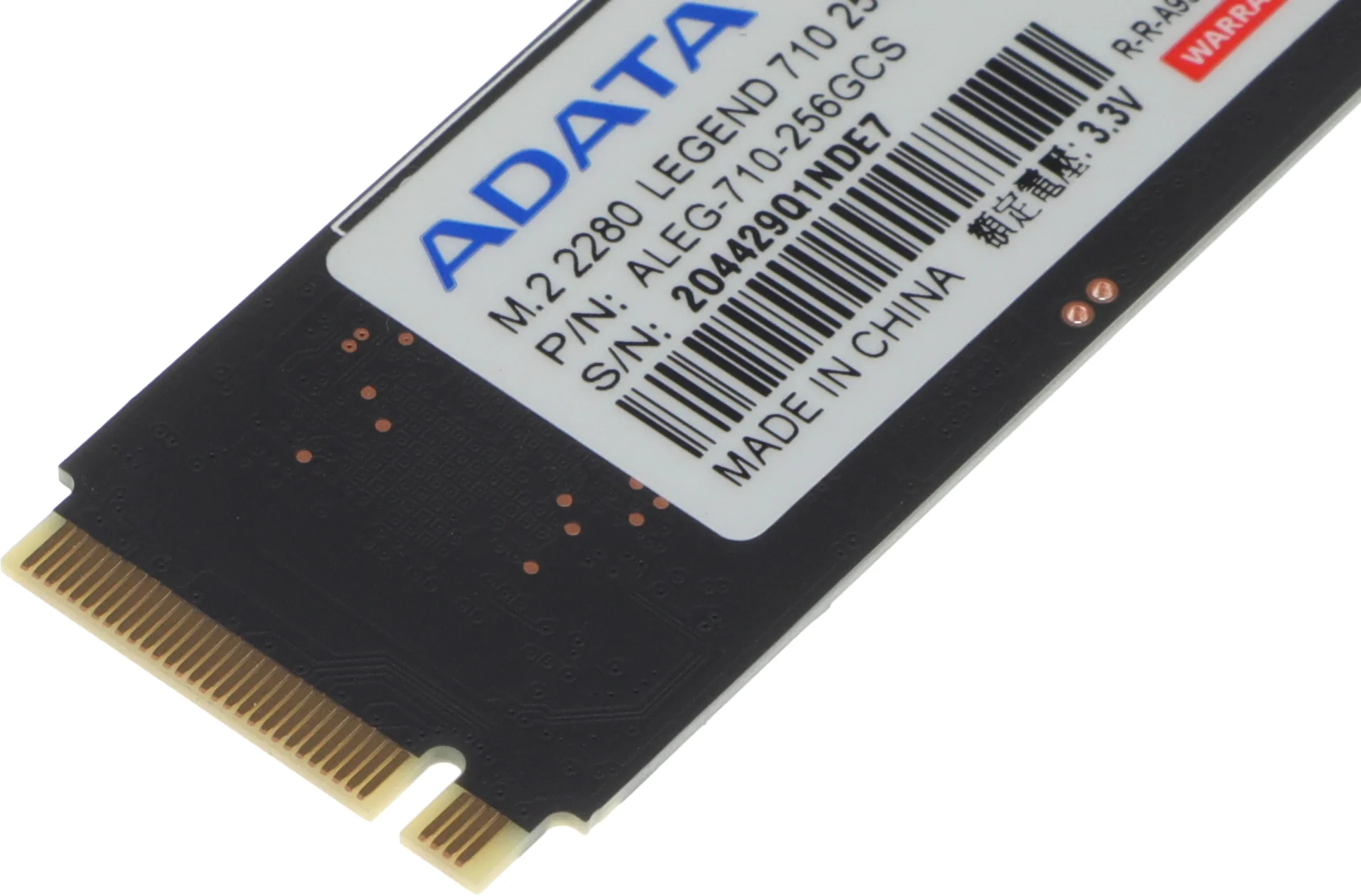 Твердотельный накопитель  256GB ADATA LEGEND 710, M.2(22x80mm), NVMe 1.4, PCIe 3.0 x4, 3D NAND, R/W 2100/1000MB/s, IOPs 90 000/130 000, TBW 65, DWPD 0.23, with t Heat Sink (ALEG-710-256GCS)