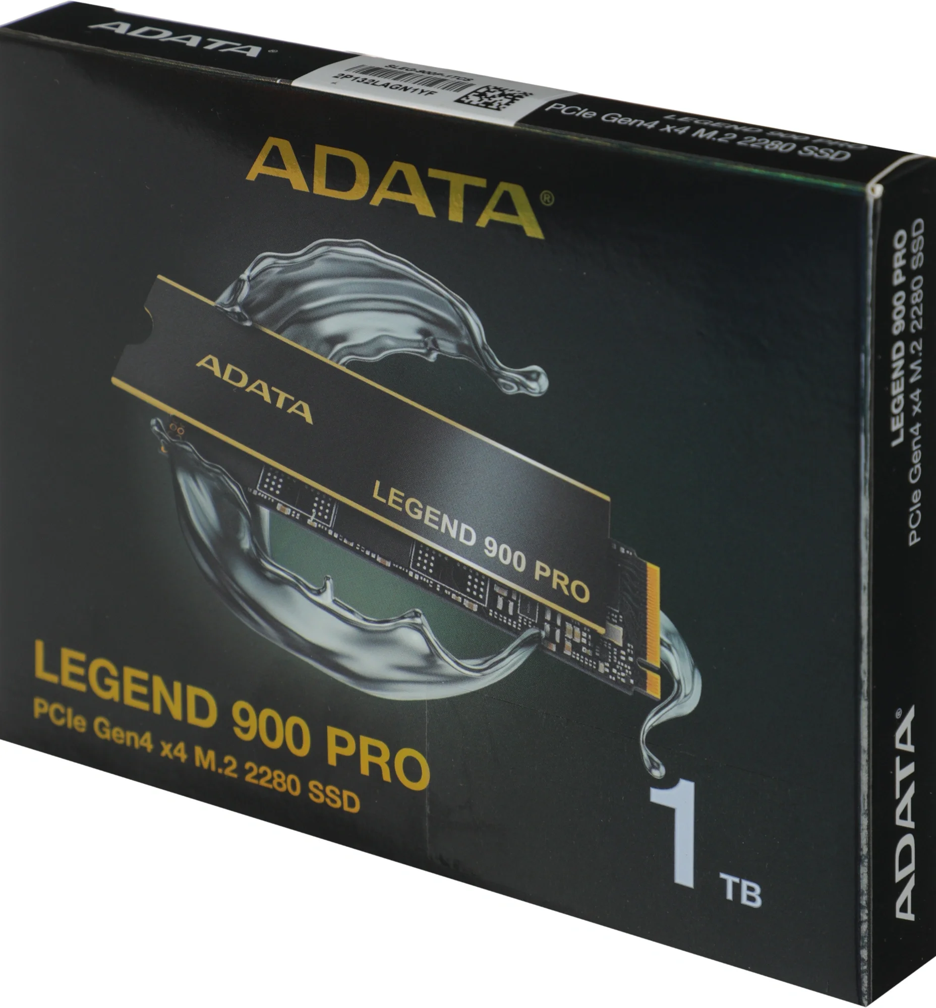 Твердотельный накопитель/ ADATA SSD LEGEND 900 PRO, 1000GB, M.2(22x80mm), NVMe 1.4, PCIe 4.0 x4, 3D NAND, R/W 7400/6000MB/s, IOPs н.д./н.д., TBW 600, DWPD 0.3 (5 лет)
