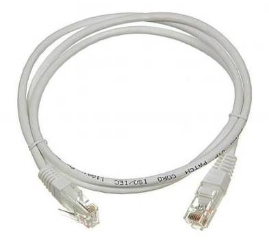 Патч-корд LANMASTER - TWT, UTP, кат. 6, 2 x RJ-45, RJ-45 - RJ-45, ПВХ, серый, 1 м, с заливными колпачками, TWT-45-45-1.0/6-GY