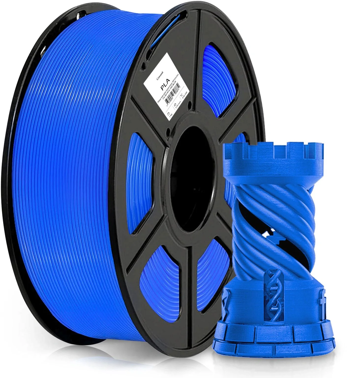 Пластик для принтера 3D Cactus CS-3D-PLA-1KG-BLUE PLA d1.75мм 1кг L326м 1цв.