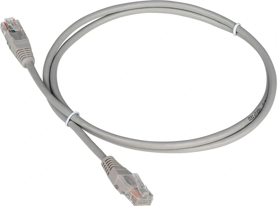 Патч-корд LANMASTER - TWT, UTP, кат. 5e, 2 x RJ-45, RJ-45 - RJ-45, ПВХ, серый, 25 м, с заливными колпачками, TWT-45-45-25-GY