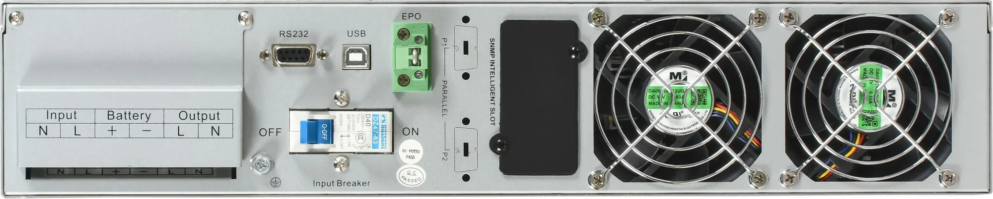 ITK ELECTRA OR ИБП однофазный онлайн 6кВА/6кВт 2U LCD дисплей 192-240VDC клеммная колодка без АКБ с регулируемым зарядным устройством USB EPO RS232 SNMP слот Rack/Tower