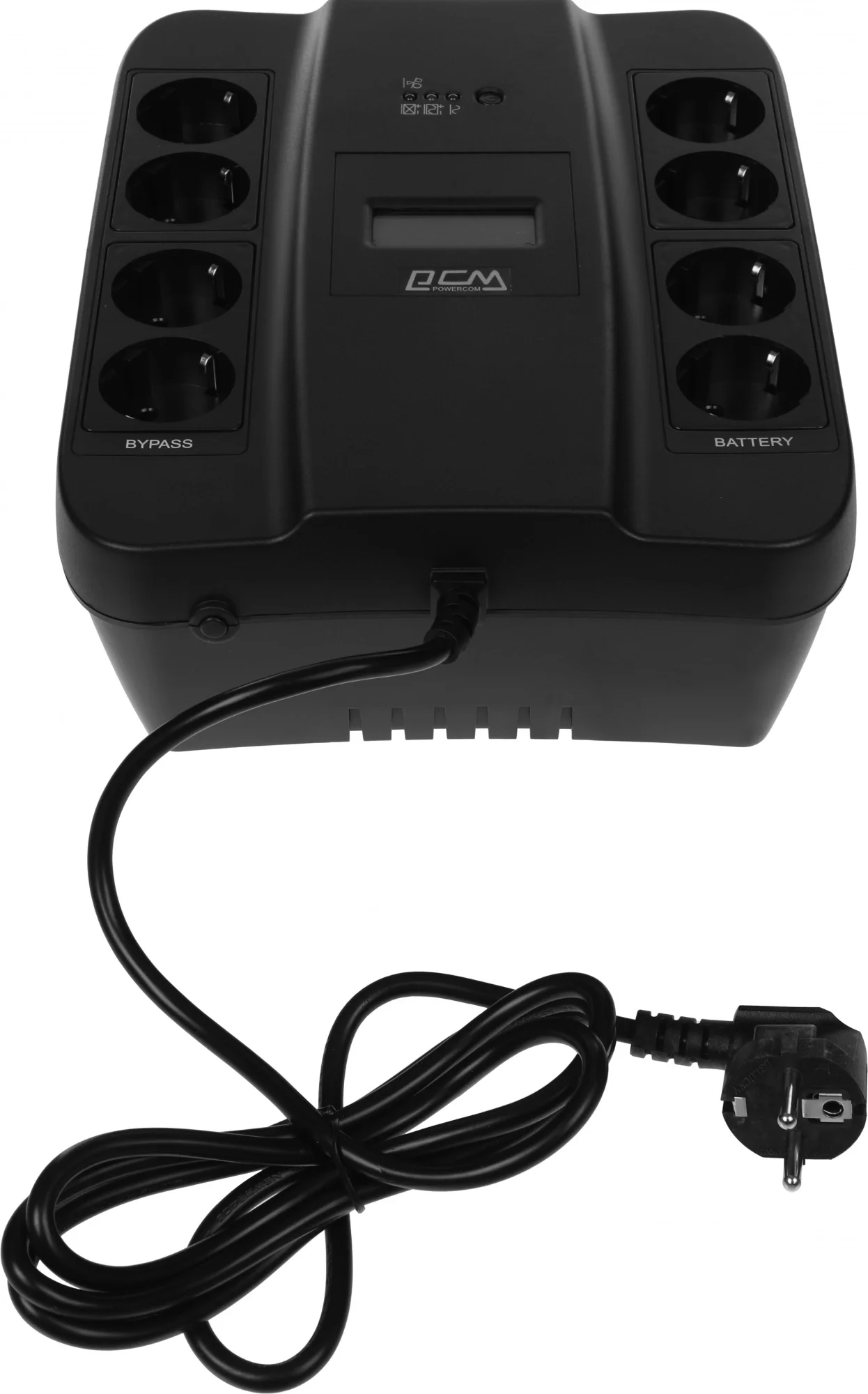 ИБП SPD-550U LCD, линейно-интерактивный, цифровой дисплей,  550 ВA, 330 Вт, 4 евророзетки с резервным питанием, 4 евророзетки с фильтрацией, USB,  защита RJ45/RJ11, батарея свинцово-кислотная 12В 7.2Ач, ШхГхВ 285х232х103мм, 6.8 кг/ UPS SPD-550U LCD, line-interactive, digital display, 550 VA, 330 W, 4 Euro sockets with backup power supply, 4 Euro sockets with filtering, USB protection RJ45/RJ11, lead acid battery 12V 7.2 Ah, WxDxH 285х232х103мм, 6.8 kg