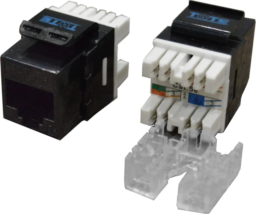 Модуль Lanmaster TWT-OK45UTP180/5E-BK информ. Keystone RJ45 кат.5E черн.