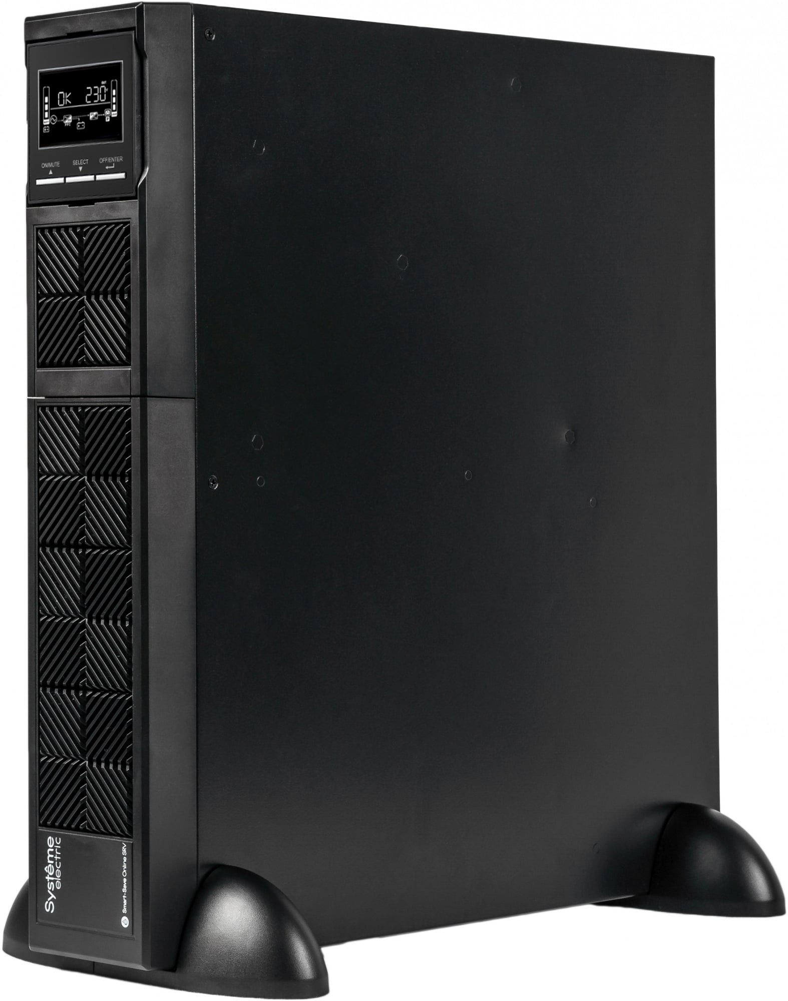 Источник бесперебойного питания Systeme Electric Smart-Save Online SRV, 2000VA/1800W, On-Line, Rack 2U(Tower convertible), LCD, Out: 6xC13, SNMP Intelligent Slot, USB, RS-232