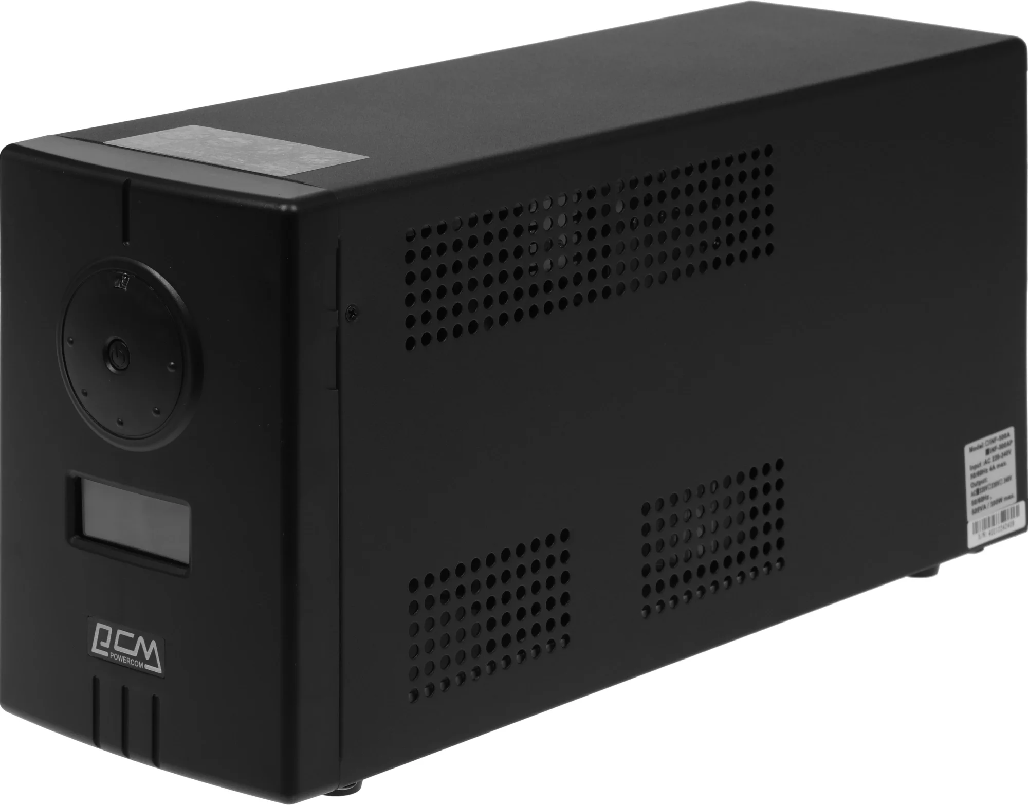 Источник бесперебойного питания Powercom Infinity, Line-Interactive, 500VA/300W, Tower, 2xSchuko, LCD, USB, без встроенных батарей (314811)