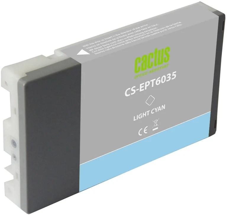 Картридж струйный Cactus CS-EPT6035 (T6035) светло-голубой пигментный (220 мл) для Epson Stylus PRO 7880/9880