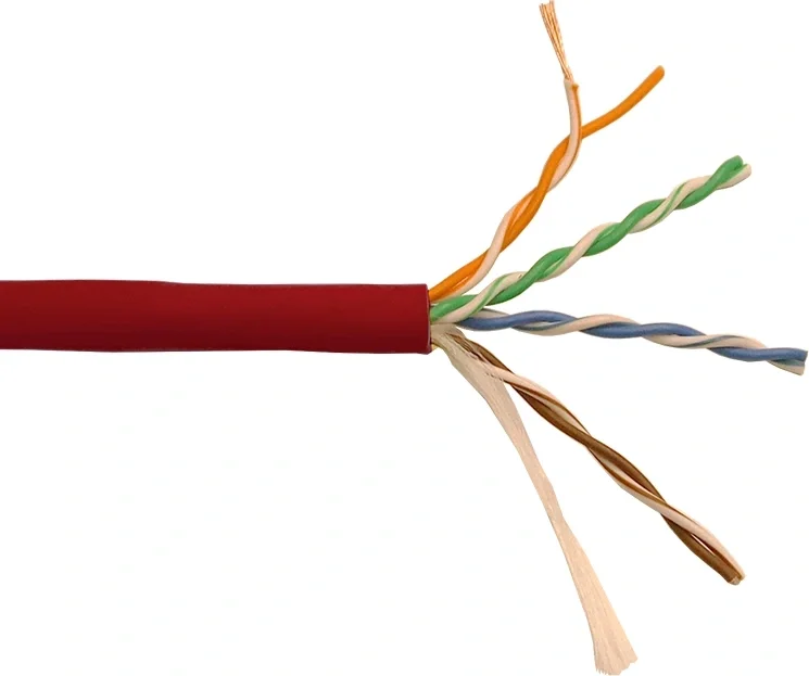 Кабель информационный Lanmaster LAN-5EUTP-PT-LSZH-RD кат.5E UTP 4 пары 24AWG LSZH  внутренний 305м красный