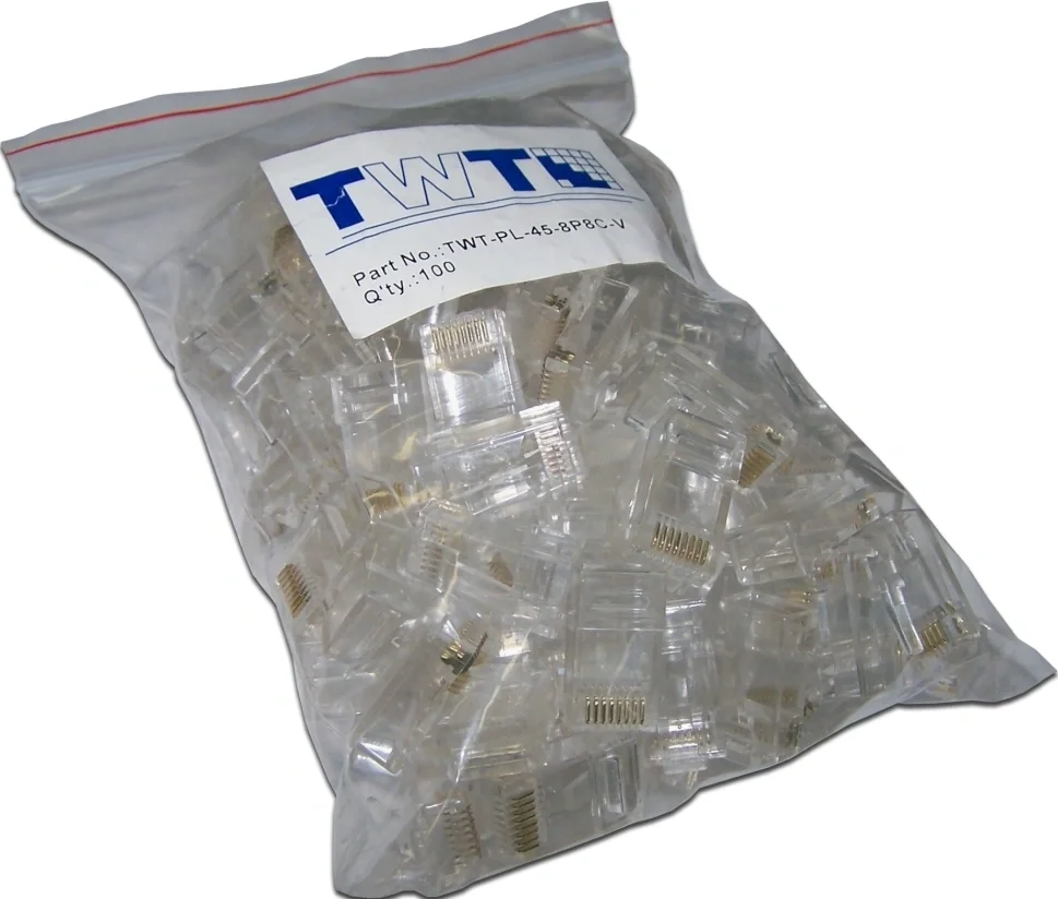 Коннектор Lanmaster (TWT-PL45-8P8C-V) кат.5E RJ45 прозрачный (упак.:100шт)