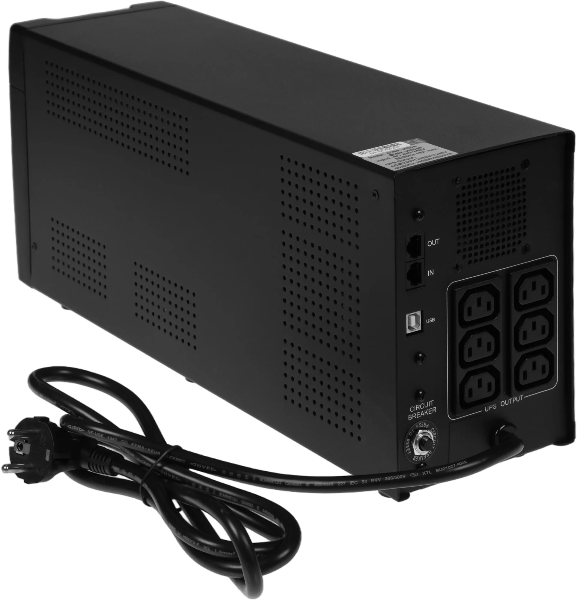 Источник бесперебойного питания Powercom Back-UPS IMPERIAL, Line-Interactive, 3000VA/1800W, Tower, 6*IEC320-C13 (6 batt), USB (747928)