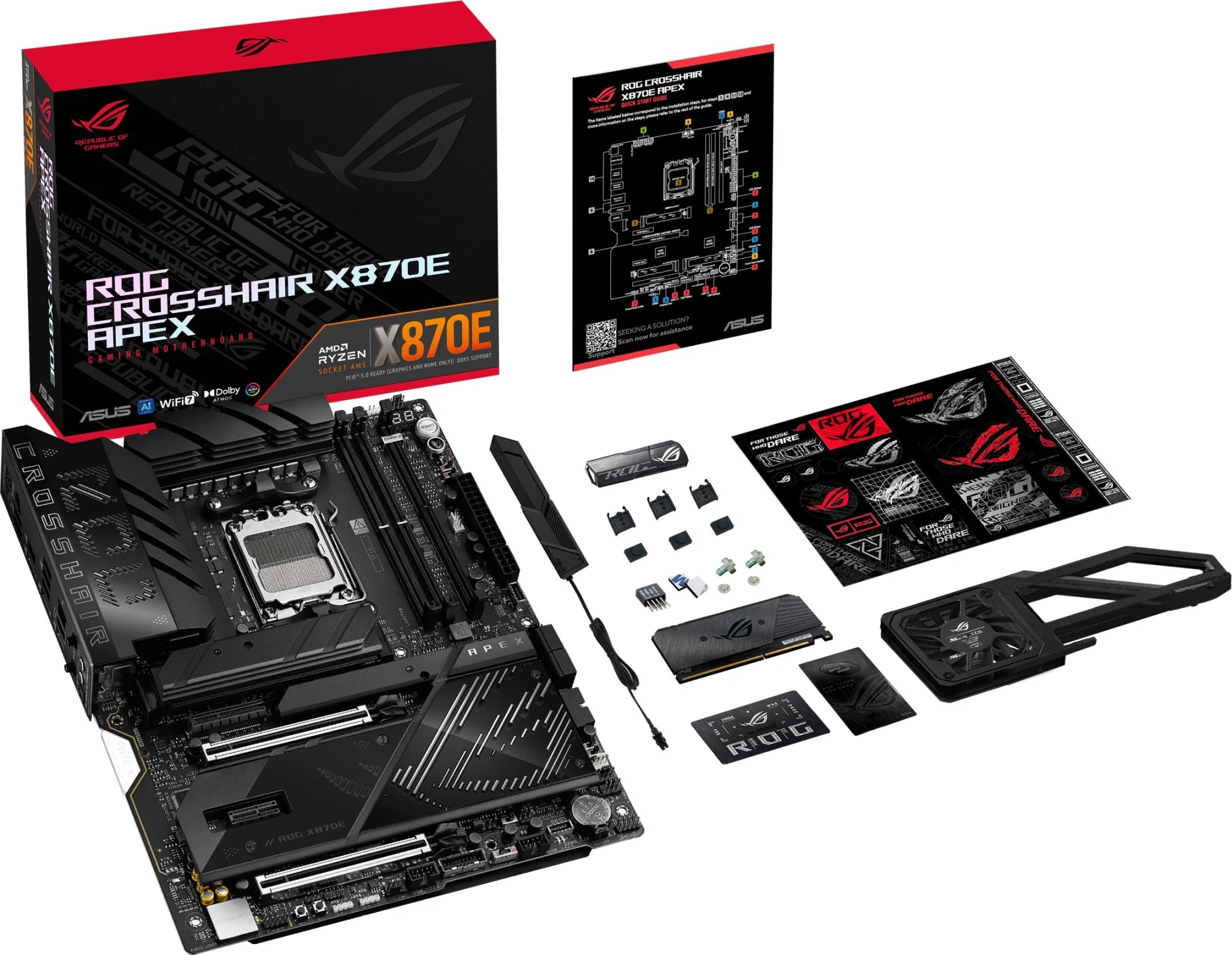 Материнская плата Asus ROG CROSSHAIR X870E APEX Socket AM5 AMD X870E 2xDDR5 ATX AC`97 8ch(7.1) 5Gigabit RAID