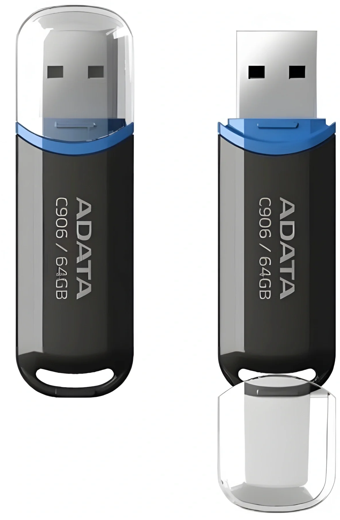 USB накопитель ADATA - Classic C906, USB Type A (USB 2.0), 64 ГБ, цвет чёрный, AC906-64G-RBK