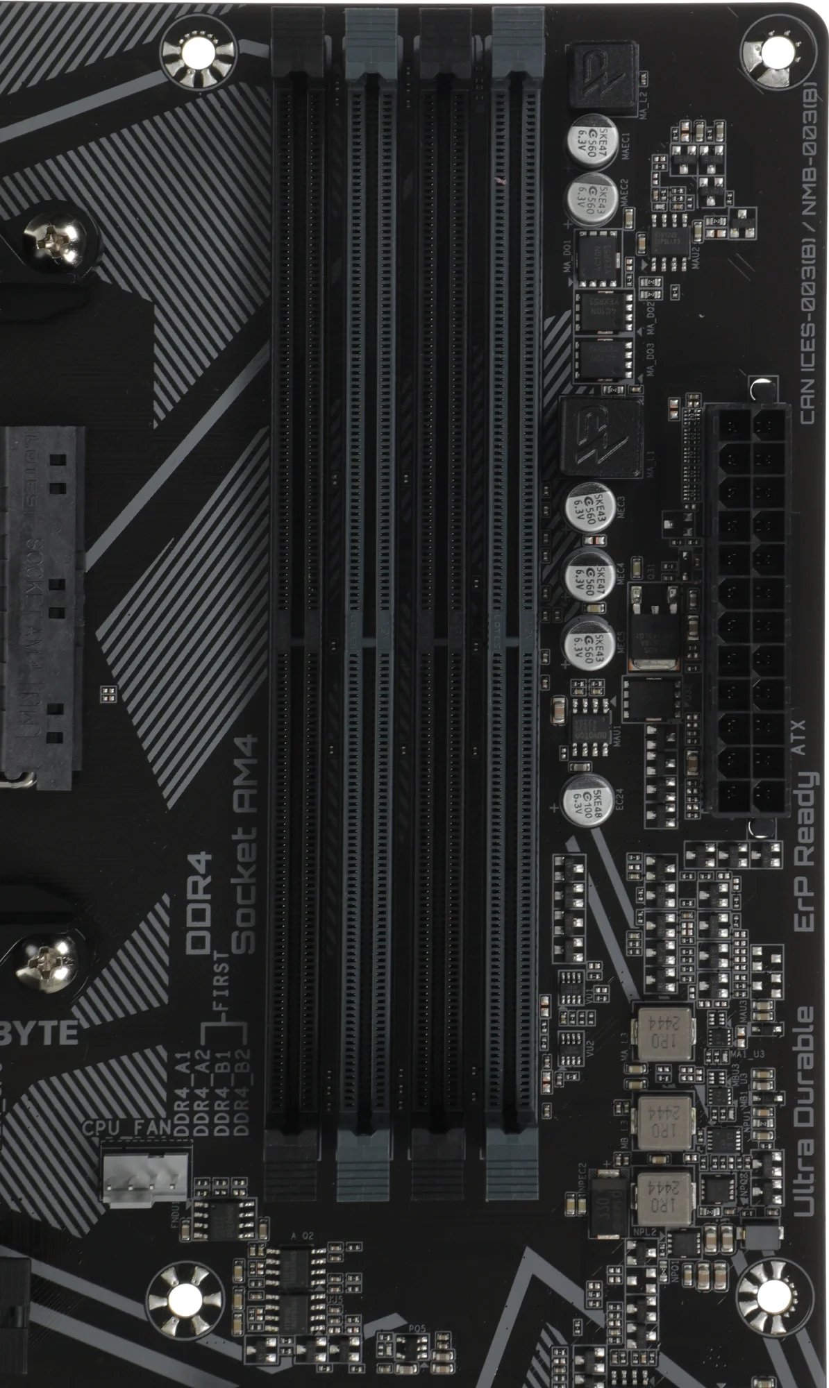 Материнская плата Gigabyte B550M K Soc-AM4 AMD B550 4xDDR4 mATX AC`97 8ch(7.1) GbLAN RAID+HDMI+DP