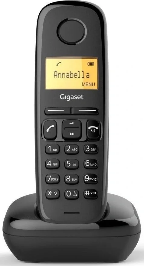 <097145> Радиотелефон Gigaset A170 АОН черный [S30852-H2802-M201]