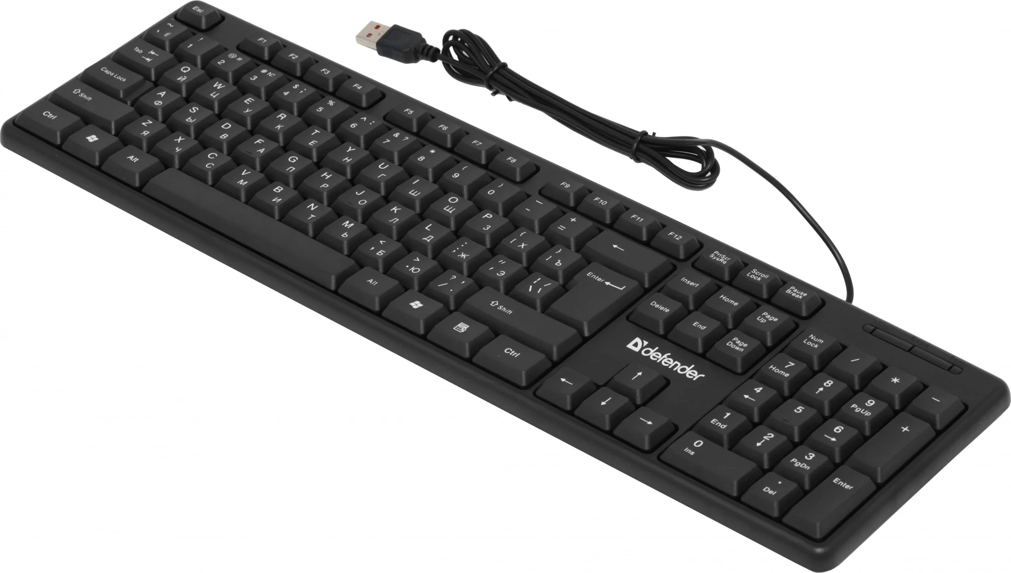 Defender Клавиатура проводная Element HB-520 / 104 клав. / классическая раскладка / черный, USB.