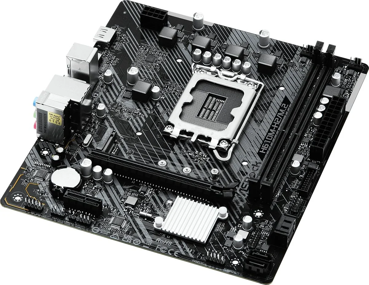Материнская плата ASRock H610M-H2/M.2, LGA 1700, Intel H610, 2xDDR4, 4xSATA, 1xM.2, 1xPCIe 4.0 x16, 1xPCIe 3.0 x1, 2xHDMI, 1x1Gb LAN, 4xUSB-A 3.2 Gen 1, 2xUSB-A 2.0, 7.1, Micro ATX