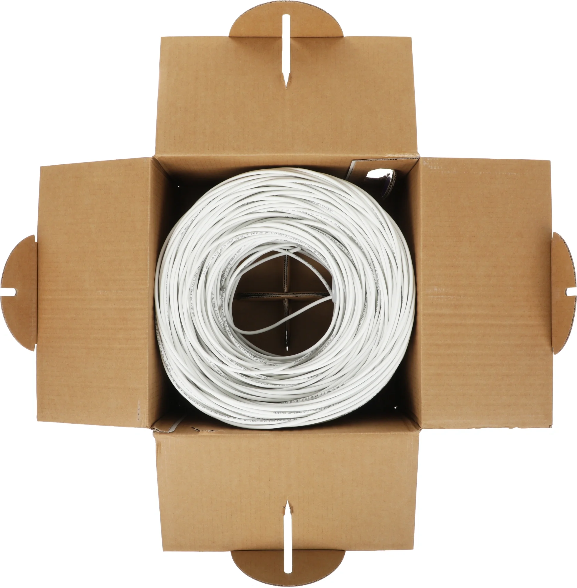 Кабель информационный ITK Generica BC1-C5E04-128-305-G кат.5E U/UTP 4 парыX24AWG LSZH внутренний  305м  белый