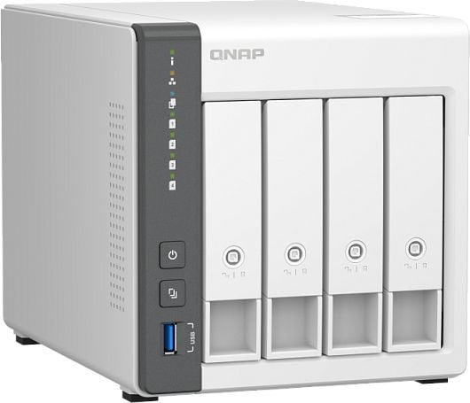 Сетевое хранилище QNAP D4 (REV. C), 4×HDD, ARM Cortex-A55, 4 ГБ RAM, 2.5GbE