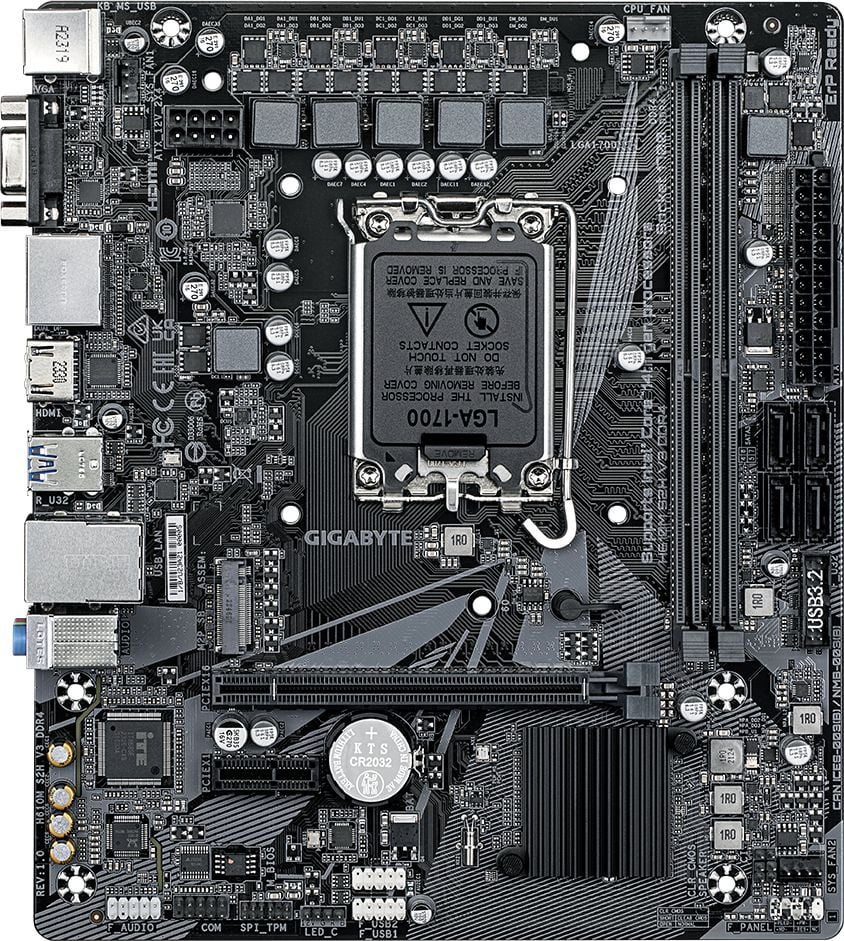 Материнская плата Gigabyte H610M S2H V3 DDR4, LGA1700, mATX