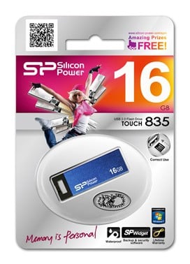 Silicon Power Touch 835 <SP016GBUF2835V1B> USB2.0 Flash  Drive 16Gb (RTL)