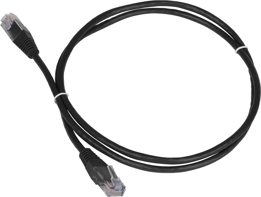 Патч-корд LANMASTER - TWT, UTP, кат. 5e, 2 x RJ-45, RJ-45 - RJ-45, ПВХ, чёрный, 7 м, с заливными колпачками, TWT-45-45-7.0-BK