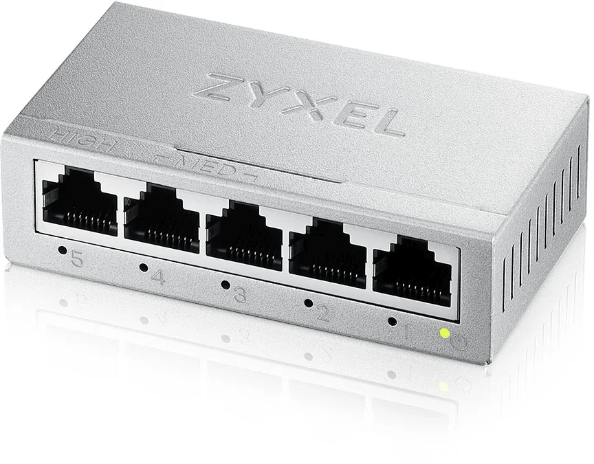 Коммутатор Неуправляемый ZyXEL - GS-105B v5, Layer 2, 5-1GbE, настольный, GS-105BV5-EU0101F