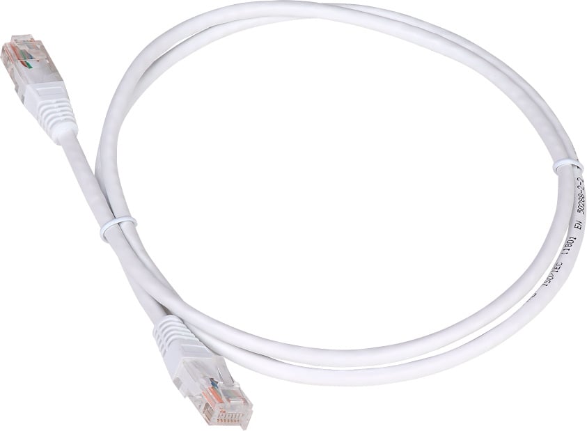 Патч-корд LANMASTER - TWT, UTP, кат. 5e, 2 x RJ-45, RJ-45 - RJ-45, ПВХ, белый, 1.5 м, с заливными колпачками, TWT-45-45-1.5-WH