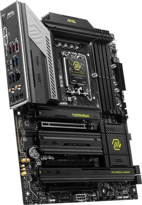 Материнская плата MSI MAG Z890 TOMAHAWK WIFI, LGA 1851, Intel Z890, 4xDDR5, 4xSATA, 4xM.2, 1xPCIe 5.0 x16, 2xPCIe 4.0 x4, 1xHDMI, 2xUSB-C Thunderbolt 4, 1xUSB-C 3.2 Gen 2, 3xUSB-A 3.2 Gen 2, 4xUSB-A 3.2 Gen 1, 1x 5Gb LAN, 2x3.5 мм, 7.1, ATX