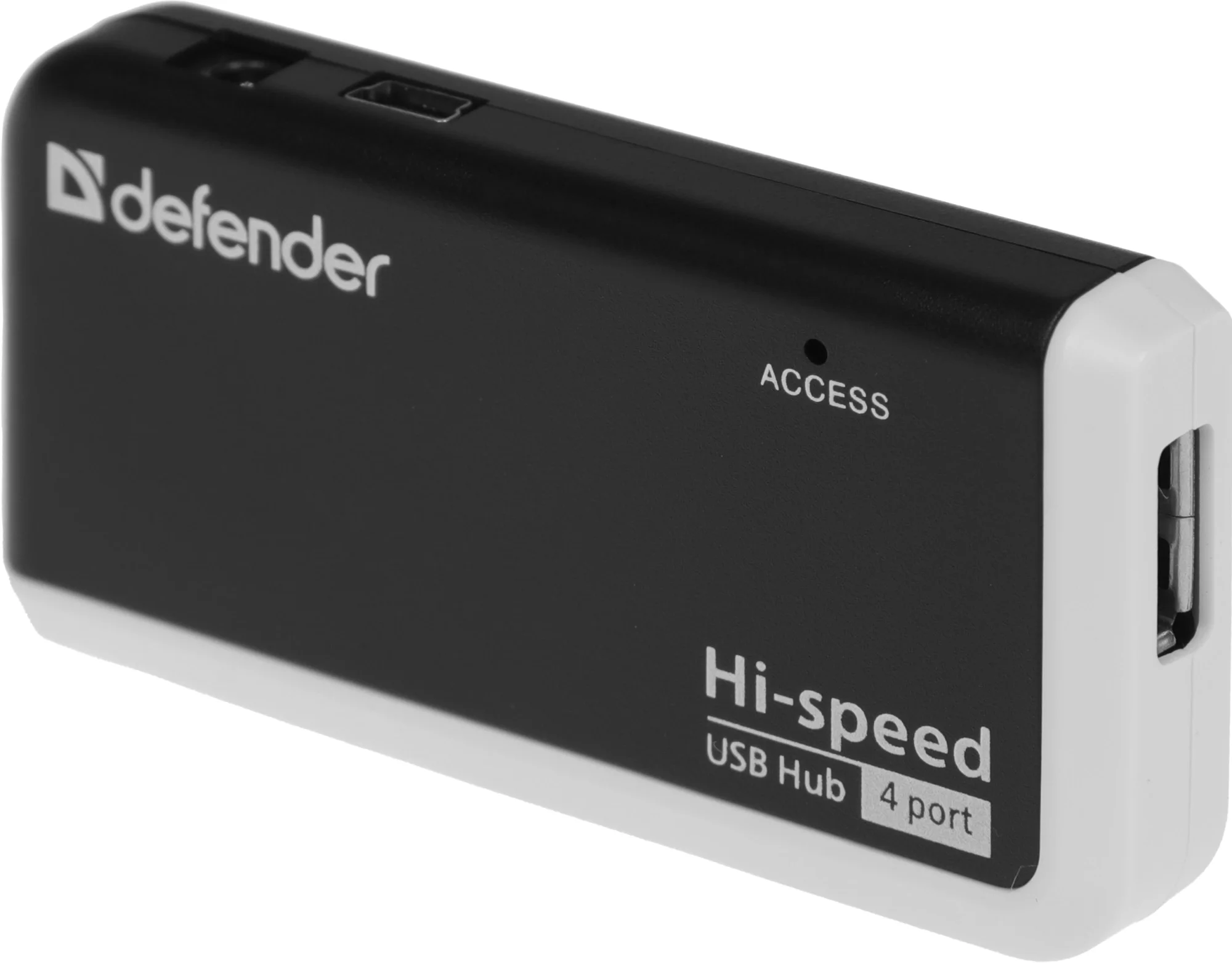 Defender Разветвитель QUADRO INFIX USB2.0 - 4 порта, скор. - до 480 Мбит/с, + кабель USB 2.0 A(M) - MiniB (M) - 1м.